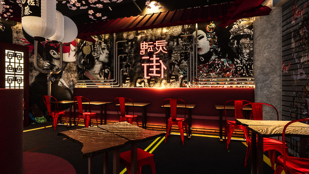 Soul Street Dubai restaurant interior by Visual Architects