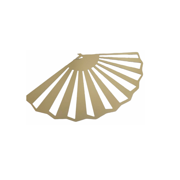 Adorno para colgar - Abanico japonés dorado - Recortable