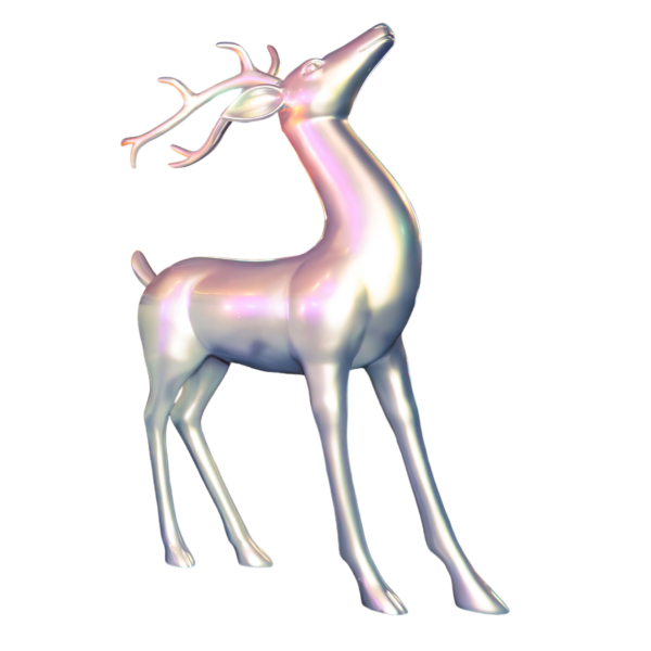 Standing Prop - Silver Reindeer