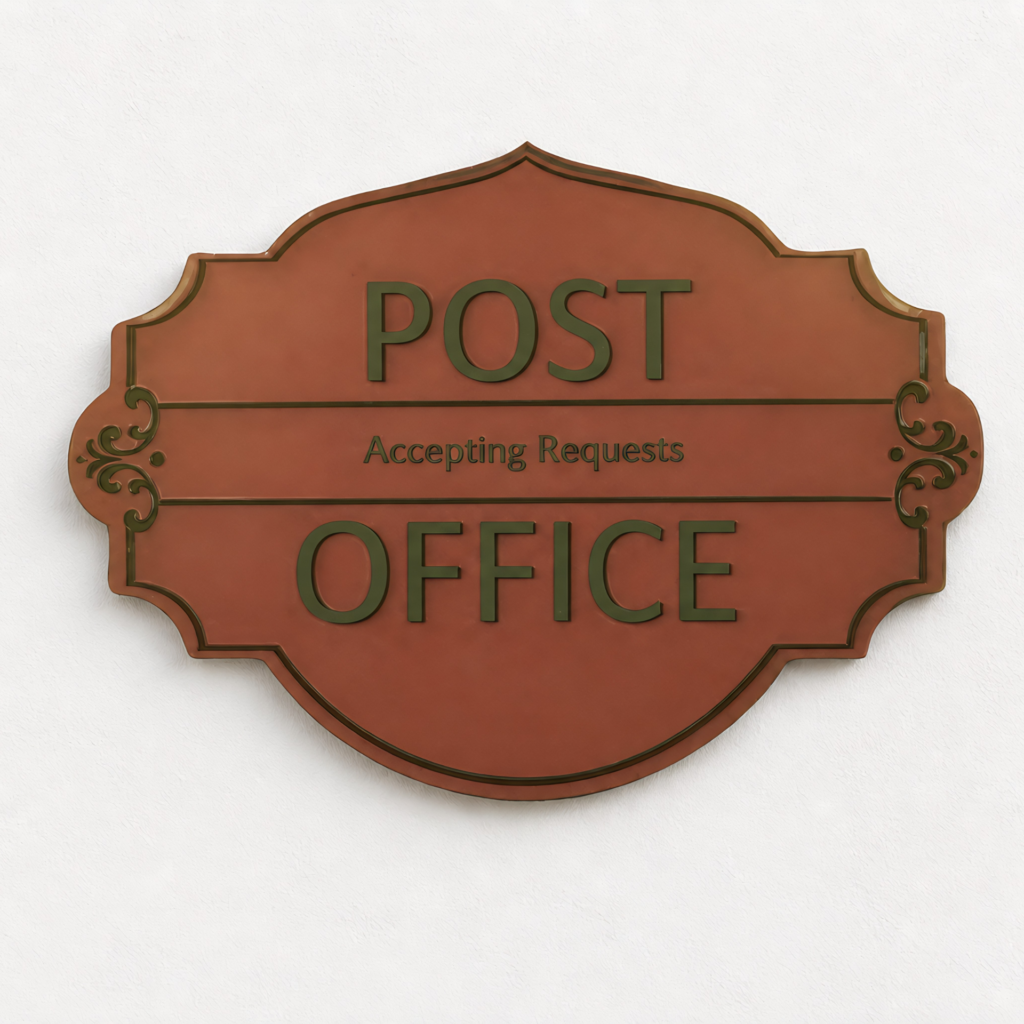 Hanging Prop - Post Office Sign - Visual Architects