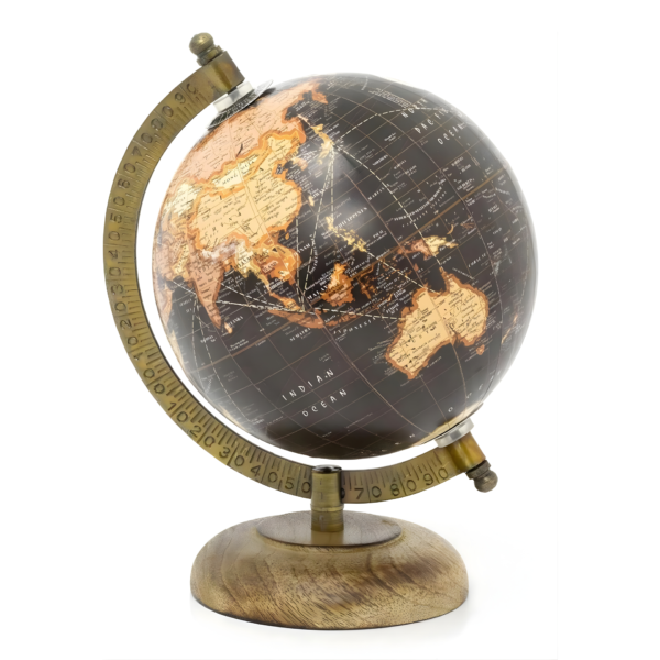 Table Pieces - Antique Globe Black