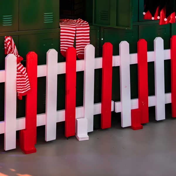 Standing Prop - Red and White - Picket Fence