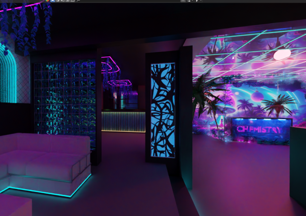 Diseño interior de la discoteca Club Chemistry, obra de Visual Architects