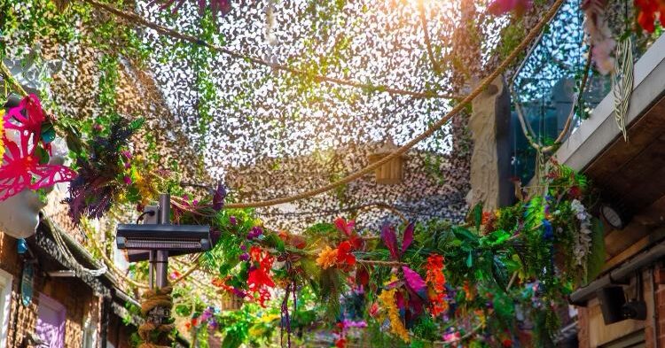 Enchanted gardens event decor